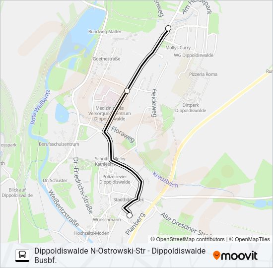Автобус 382: карта маршрута