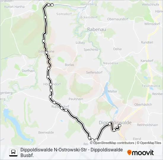 382 Bus Line Map