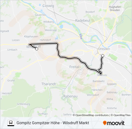 gv 33 Route: Fahrpläne, Haltestellen & Karten - Dresden Hauptbahnhof ...