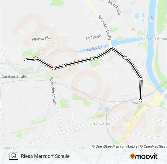 C (RIESA) Bus Line Map