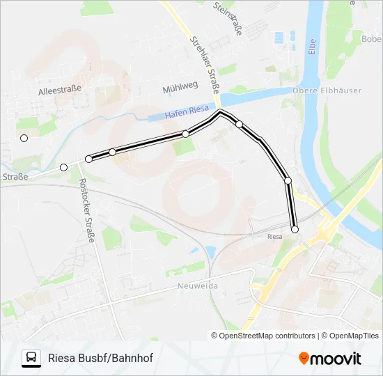 C (RIESA) Bus Line Map