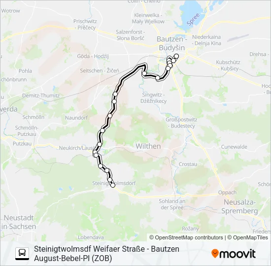 512 Bus Line Map
