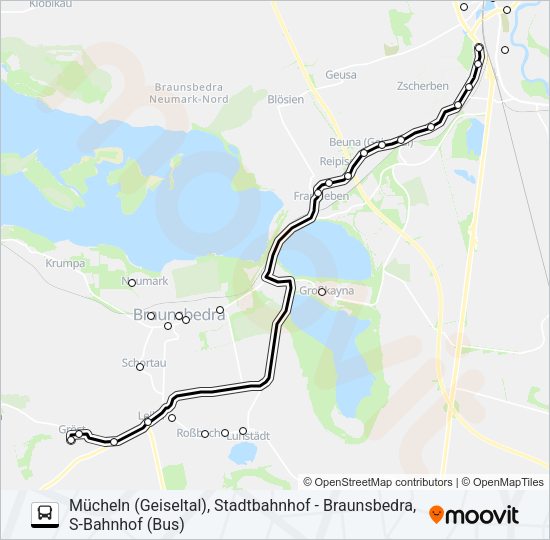 Автобус 722: карта маршрута