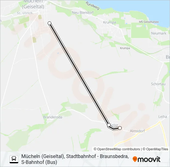 722 Bus Line Map