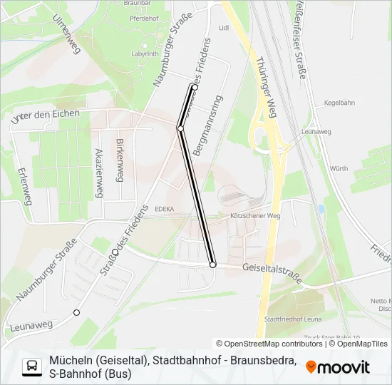 722 Bus Line Map