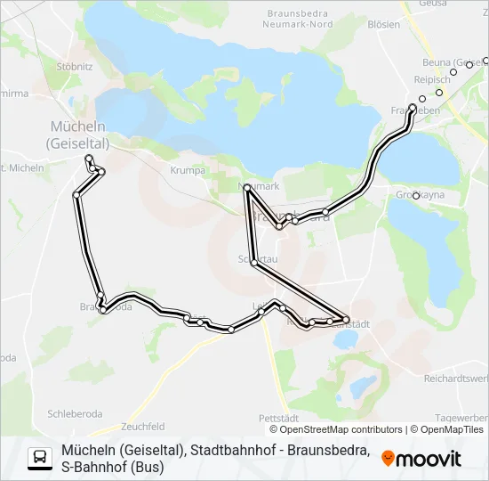 722 Bus Line Map