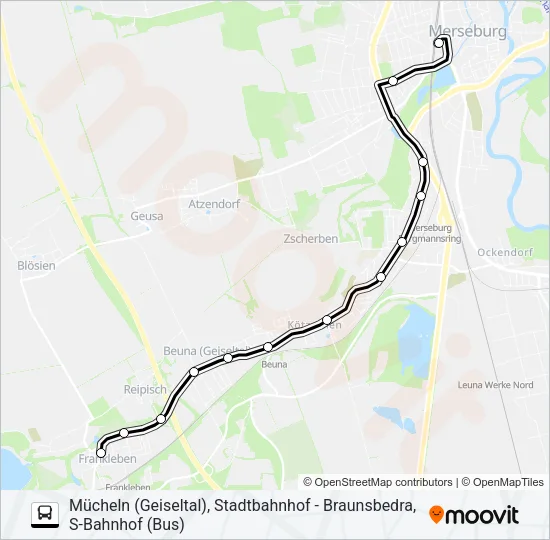 722 Bus Line Map