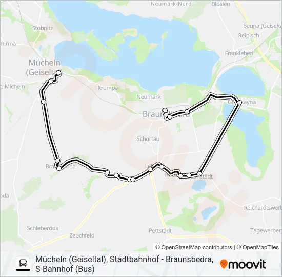 722 Bus Line Map