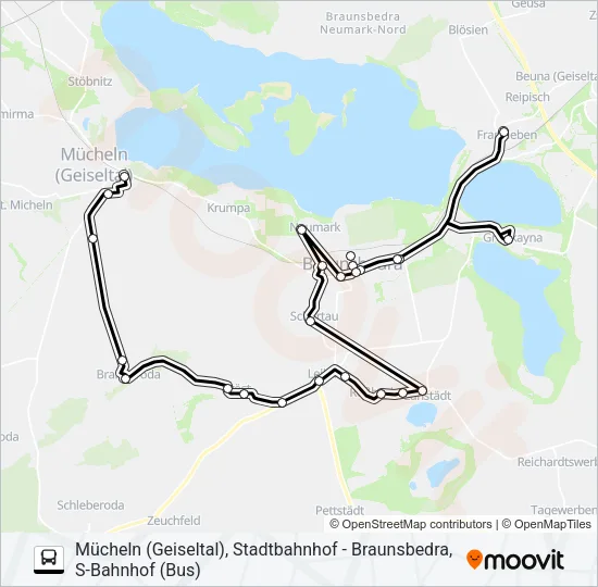 722 Bus Line Map