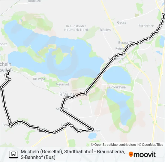 722 Bus Line Map