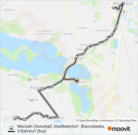 722 Bus Line Map