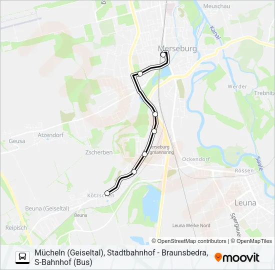 722 Bus Line Map