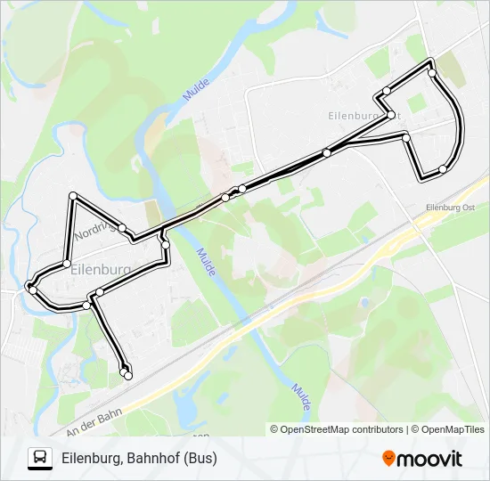 B Bus Line Map