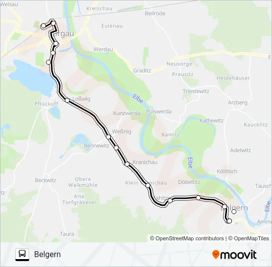 764 Bus Line Map