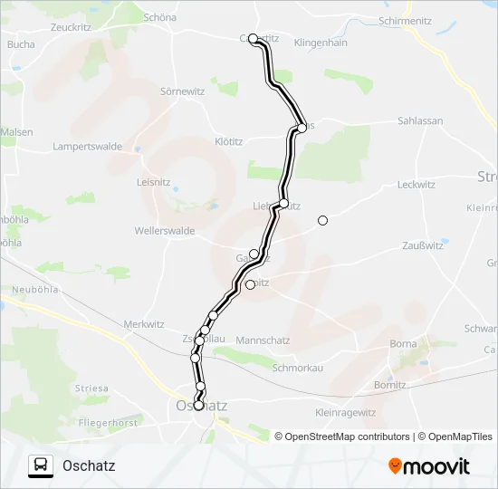 764 Bus Line Map