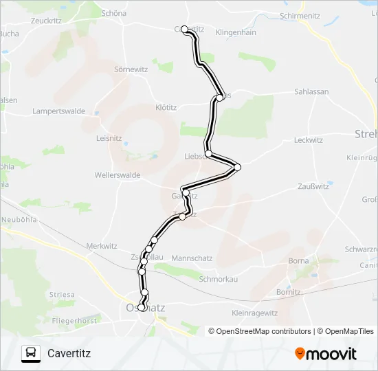 764 Bus Line Map