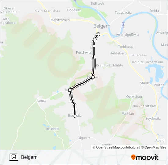 764 Bus Line Map