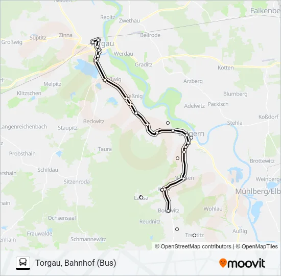 764 Bus Line Map