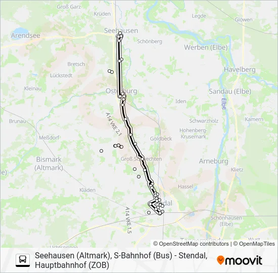 Автобус 950: карта маршрута