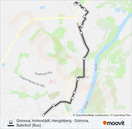 Автобус A: карта маршрута