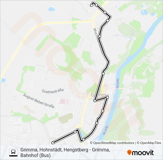 Автобус A: карта маршрута