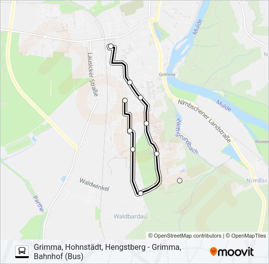 Автобус A: карта маршрута