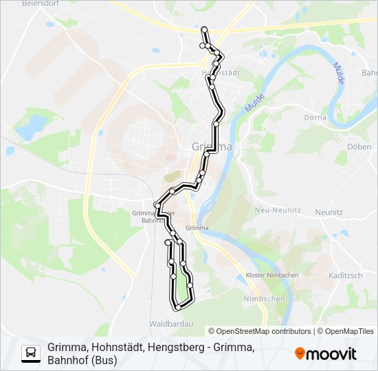 Автобус A: карта маршрута