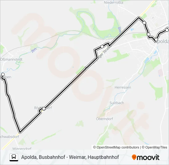 281 Bus Line Map