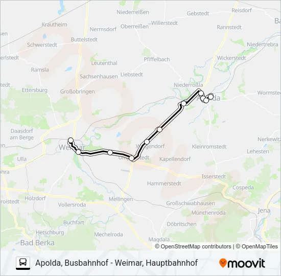 281 Bus Line Map