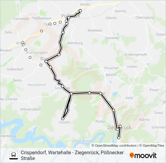 966 Bus Line Map