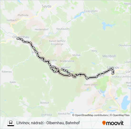 521 Bus Line Map