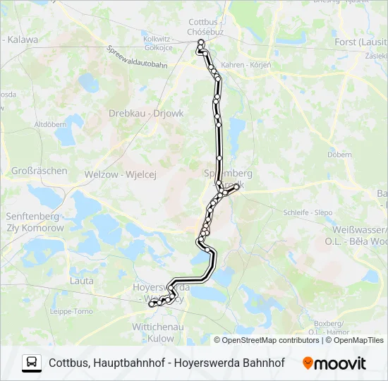 Автобус 800: карта маршрута