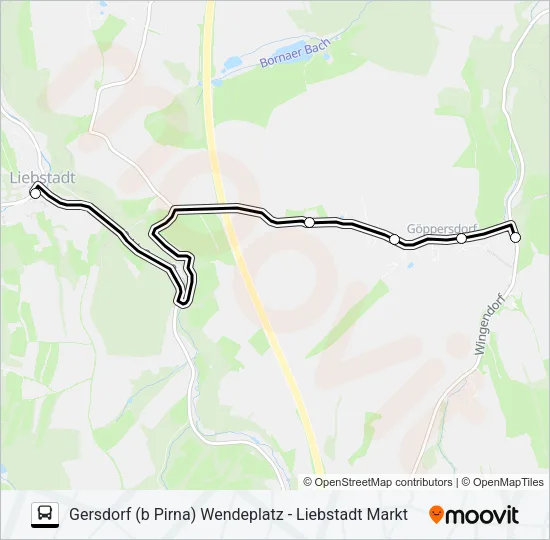 207B Bus Line Map
