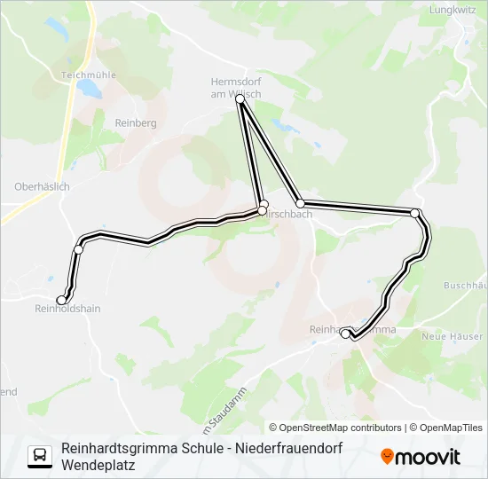 389 Bus Line Map