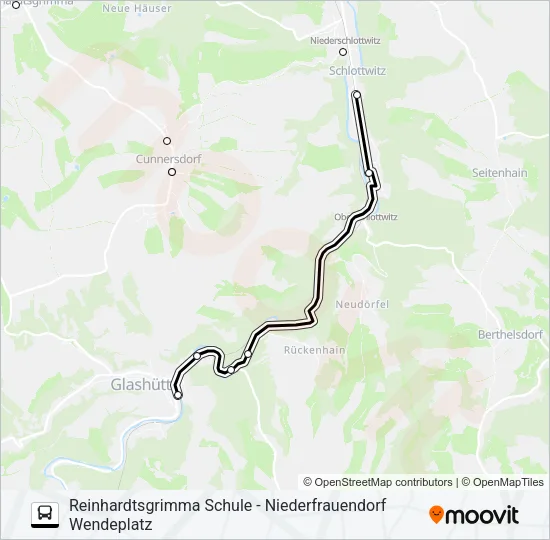 389 Bus Line Map