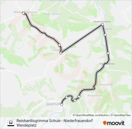 389 Bus Line Map