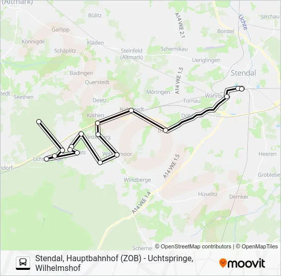 Автобус 940: карта маршрута