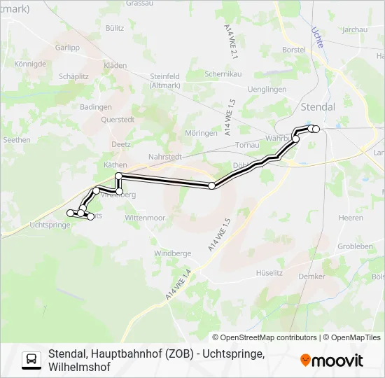 Автобус 940: карта маршрута