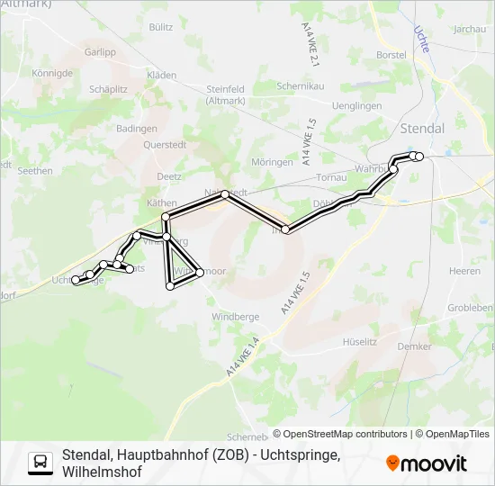 Автобус 940: карта маршрута