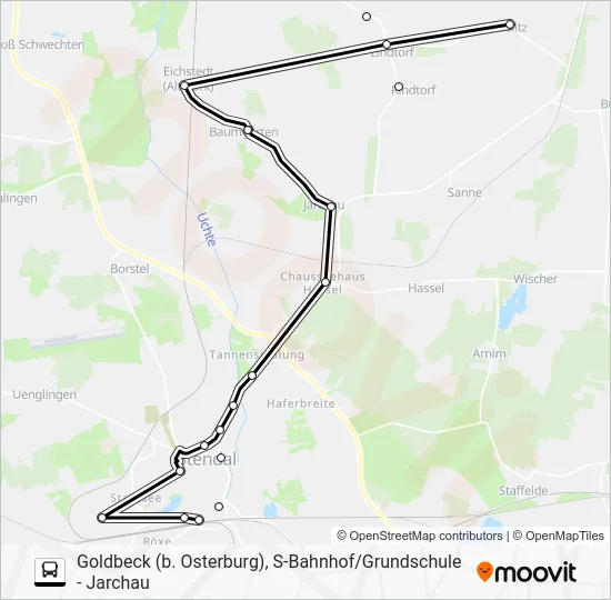 Автобус 972: карта маршрута