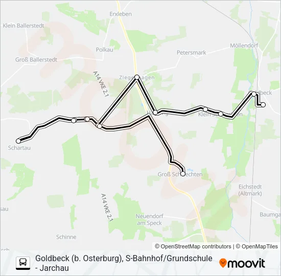 Автобус 972: карта маршрута