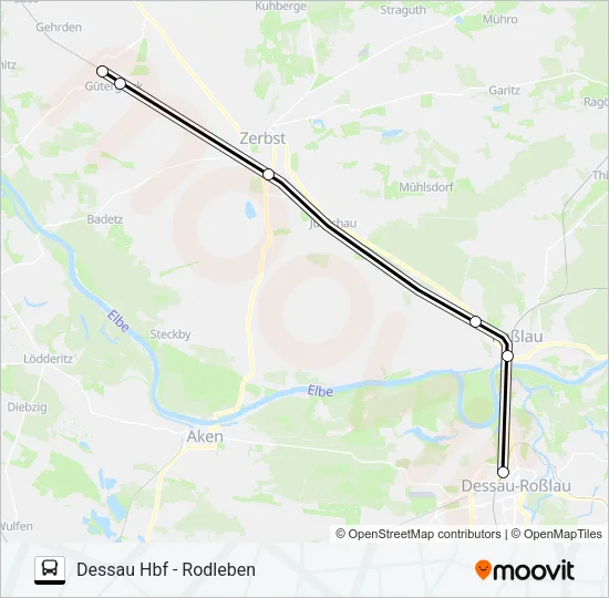 RE13 Bus Line Map