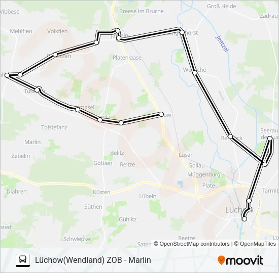 8001 Bus Line Map