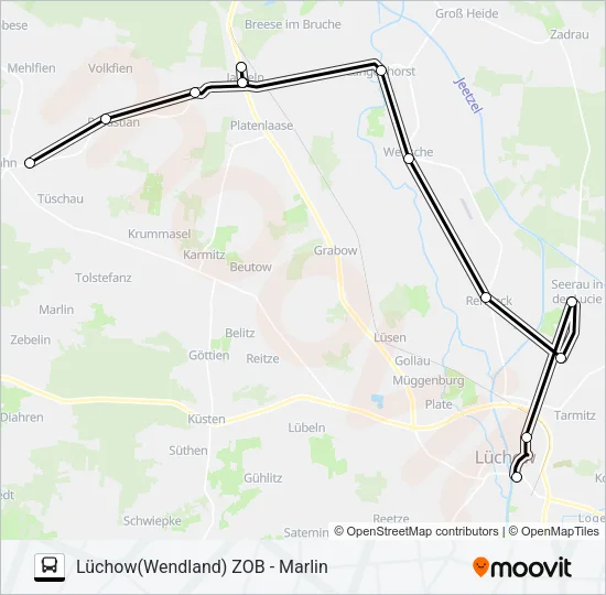 8001 Bus Line Map