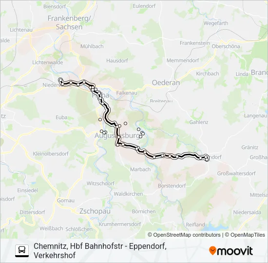 705 Bus Line Map