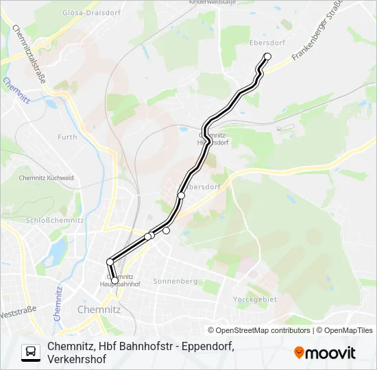 705 Bus Line Map