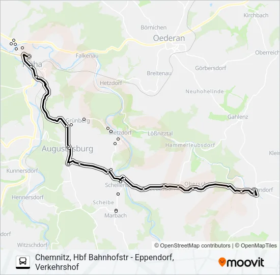 705 Bus Line Map