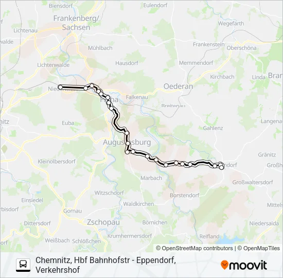 705 Bus Line Map
