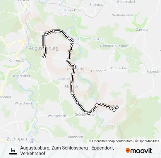 725 Bus Line Map