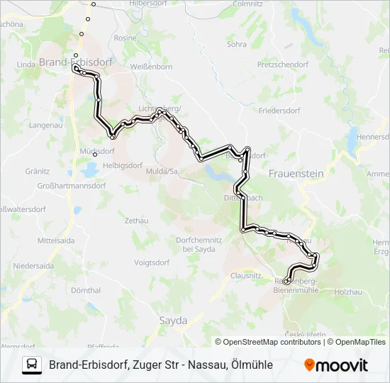 733 Bus Line Map